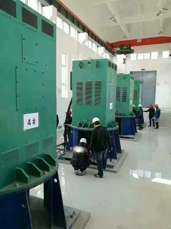 汉南某污水处理厂使用我厂的立式高压电机安装现场